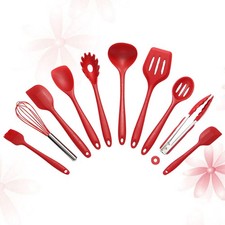 10 piezas utensilios de cocina antiadherentes utensilios de cocina de silicona