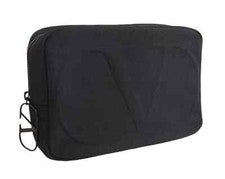 Estuche Bolsa de Viaje VALENTINO Beauty DOPP | Logo 'V' y Cremallera Tachonada | NEGRO 🔥
