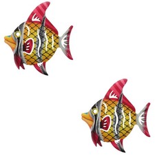 2 Adornos para Salón Peces Colgantes Decoración Hogar Hierro