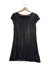 Vestido de verano mujer Bloom manga corta elegante negro talla 34