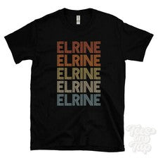 CAMISETA ELRINE ESTILO RETRO REPETIDO Hombre y Mujer Novedad Genial Nombre Regalo