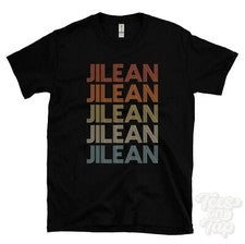 CAMISETA ESTILO RETRO REPETIDO JILENO Hombre y Mujer Novedad Genial Nombre Regalo