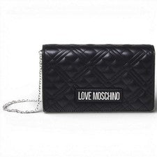 Moda Love Moschino Bolsa Acolchada Mujer Negra En Sintético
