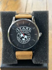 MONTRE NOIRE OU MARRON RESIDENT EVIL UMBRELLA STARS RACCOON CITY POLICE + BOITE