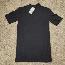 Vestido Zara Nuevo con Etiquetas Talla S Negro Minimalista Moderno Neutro Elegante Suéter Informal
