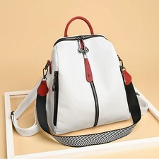 Mochila de viaje duraderas de alta calidad para mujer de cuero suave de diseñador de lujo