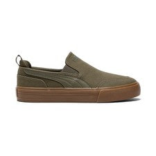 Zapatillas informales PUMA Court clásicas vulcanizadas sin cordones verdes para hombre 40021609