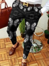 Pantalones largos informales a rayas para hombre oficina calce ajustado negocios moda pantalones ajustados