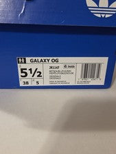 Tenis sintéticos Adidas Galaxy OG W rojo/azul con cordones JR1147