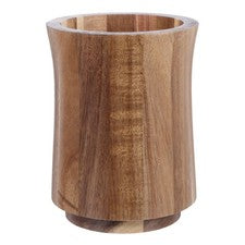 Soporte para utensilios de cocina de madera: organizador de utensilios de cocina giratorio de 360 grados para