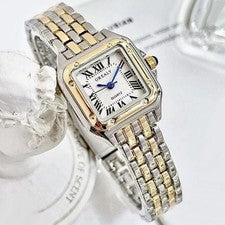 Nuevo Reloj Mujer Luz Lujo Marca Negocios Dorado Acero Inoxidable Damas Moda