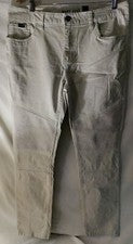 Hombres Mark Ecko Corte y Costura NYC Algodón Spandex Marfil Chino Pantalones Informales 38x31 Nuevos sin Etiquetas