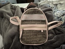 Bolso Mochila Juicy Couture Para Mujer Y2K Rosa y Marrón Miniatura Logo 👛🤎
