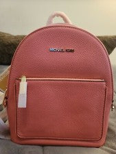 Mochila de cuero para mujer Michael Kors Adina - pomelo, mediana