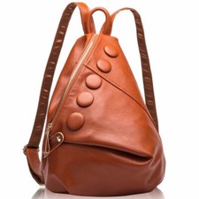 Nueva Mochila de Diseñador 100% Cuero Genuino Mochila para Mujer Bolso de Viaje Mochila