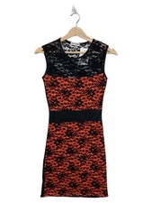 Vestido de encaje Pretty Body mujer talla 36 S negro naranja vestido de fiesta