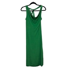 Maxi Vestido Sinceramente Jules Para Mujer Verde Halter Acanalado Sexy Colorido Pequeño Nuevo con Etiquetas