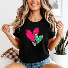 Camiseta con estampado de leopardo corazones para mujer estampado animal regalo de moda para ella