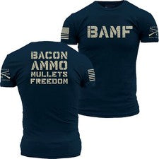 Camiseta BAMF Estilo Grunt - Azul Marino Medianoche