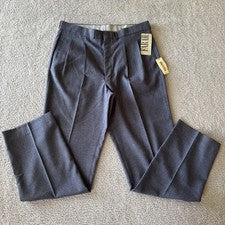 Nuevo con etiquetas Pantalones Plisados Farah Para Hombres Azul Marino W36 L32 Vestido Trabajo