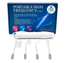 4 en 1 - Kit de cuidado de la piel facial portátil de alta frecuencia 120 Khz masajeador facial