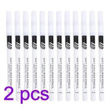 Lápiz blanco de 2 unidades para maquillaje estética belleza delineador de ojos crayón sombra de ojos