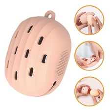 Estuche de esponja de belleza soporte de maquillaje de silicona transpirable con soplo en polvo