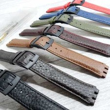 Correa de cuero para reloj Swatch 17mm 7 colores correa de repuesto de primera calidad