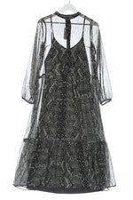 H&M Vestido Blusa Mujer Gris Talla 36 Casual Elegante Poliéster