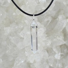 Colgante de doble encaje de piedra preciosa de cristal de montaña Budawi® joyería de plata 925