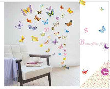 Coloridas 50 pegatinas de pared mariposas transperentes arte mural decoración del hogar Reino Unido
