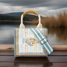 Mini Bolso de Mano Brighton Seas The Day Trigger Fish Nuevo con Etiquetas