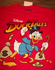 Camiseta ESTILO VINTAGE WALT DISNEY DUCK TALES Tío Scrooge PARA HOMBRES PEQUEÑA NUEVA con ETIQUETA