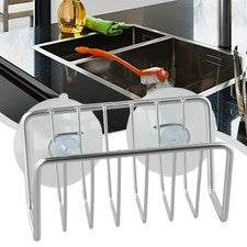 Accesorios de cocina soporte de esponja de metal fácil de mover inoxidable ahorro de espacio