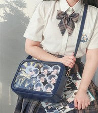 Mujer Japonesa Lolita jk Uniforme Bolso Transparente Bolso de Mano Itabag Bolso de Hombro