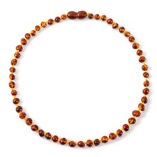 Collar/pulsera ámbar real niño (3 años+*) perlas anudadas