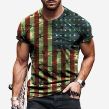 Camiseta Hombre Moda Gráfico Manga Corta Aptitud Física Casual Antigua Suave Tee