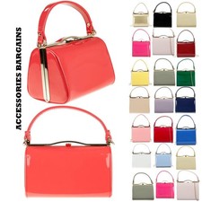 Bolso de mano vintage de charol para mujer Bolso sin asa superior Bolso de noche Baile de graduación Fiesta