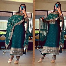 Vestido Anarkali de diseñador para mujer - Listo para bodas y fiestas (Pakistaní/I