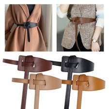 Lady Belt Band Wrap vestido retro cuero sintético cintura mejor regalo