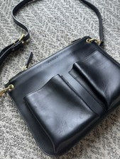 Bolso de Hombro/Bolso Bandolera Marni Bandoleer, Negro, Nuevo con Etiquetas, Bolsillos Dobles,