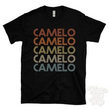 CAMISETA CAMELO ESTILO RETRO REPETIDO Hombre y Mujer Novedad Genial Nombre Regalo