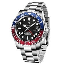 🌏 - Orologio Pagani Design Automatico PD 1662 GMT Uomo Acciaio Pepsi Zaffiro V2
