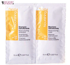 Champú en bolsita reestructuradora Fanola Nutri Care 15 ml + mascarilla cabello dañado 2x15 ml