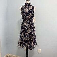 Vestido para mujer Nanette Lepore azul cachemir de gasa talla 2 nuevo con etiquetas