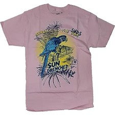 Moda Sun Drenched Soaking Up The Suds Camiseta Rosa Claro Gráfica - Pequeña
