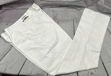 Pantalones de trabajo Edwards para hombre estilo #2610 blancos utilitarios plisados delanteros sin dobladillo talla 44x3