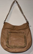 Big Buddah Baxter Hobo Bolso Cartera Tachonado Expandible Vegano Imitación Cuero Boho 14”