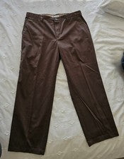 Pantalones de sarga de algodón Columbia Iron Mountain marrón para hombre estilo 40x30 # AM8144