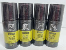 Paquete de 4 - Suero facial M. Skin Care Replenish todo el día para hombres, tamaño de viaje 1 fl oz